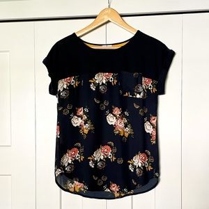 Mason & Belle Top - Stitch Fix brand, Size S, Navy and floral..